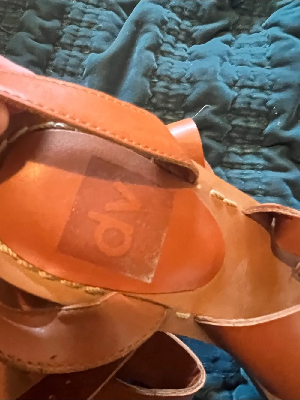 DV by Dolce Vita Cognac Brown Strappy Leather Sandals